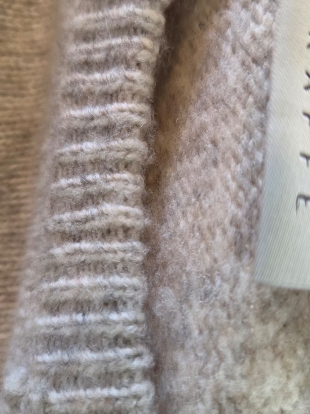 WOOl blend knit sweater XS crochet floral boxy oversize cottage core fall/winter - Picture 9 of 10